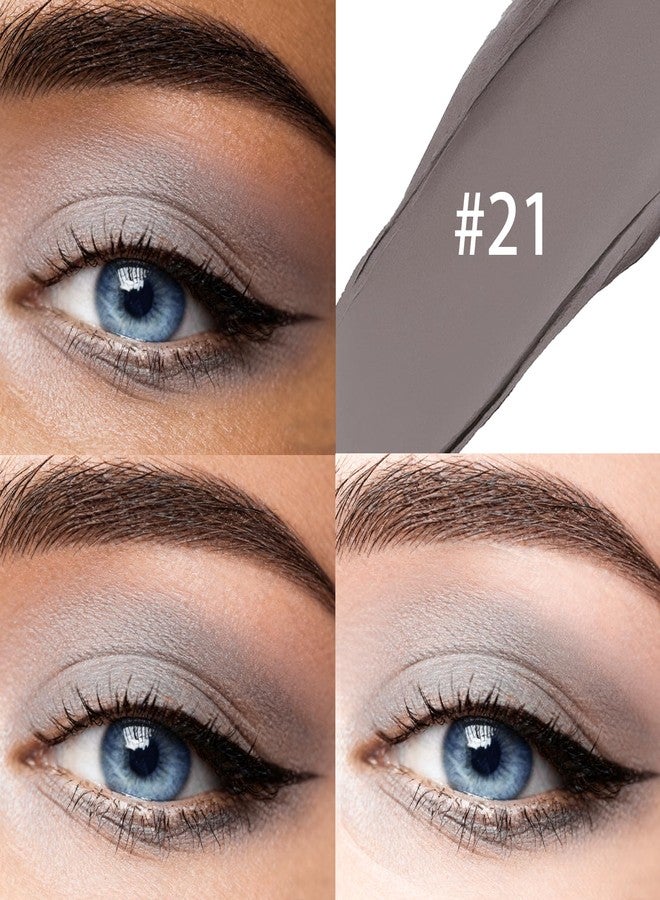 Euphily Matte Cream Eyeshadow Stick, Waterproof Eye Shadow Stick, Long-Lasting and Blendable High Pigmented Single Eyeliner Makeup for Women, 21 Gray Brown - Image 3